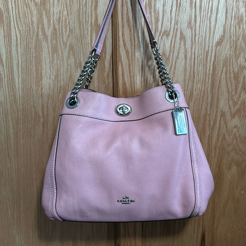 Coach Turnlock “Edie” Leather Purse.